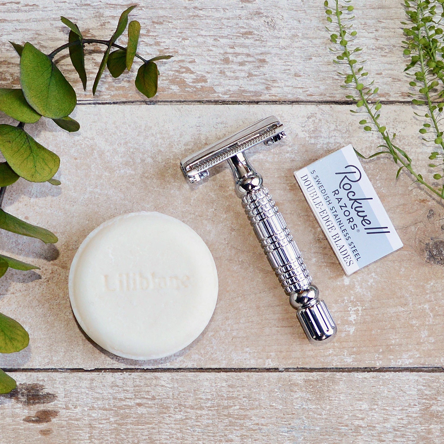 Duo - Barre à rasage & Rasoir en acier