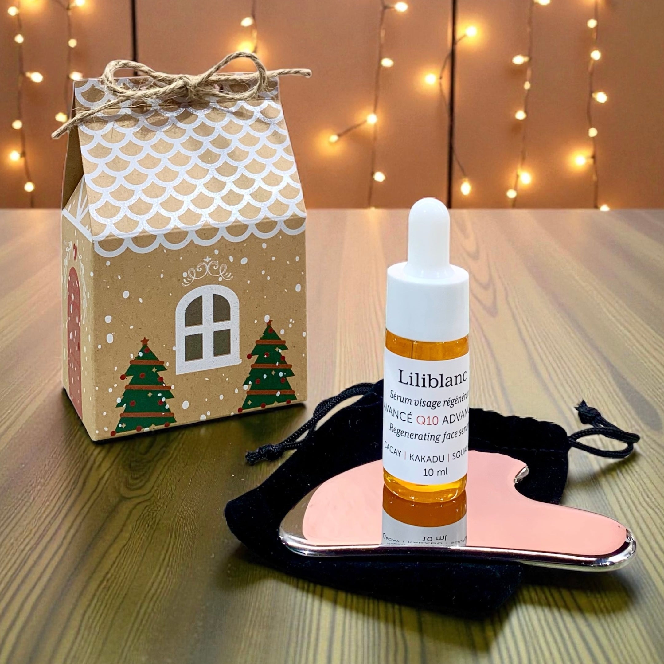 Ensemble sérum visage Q10 & Gua Sha