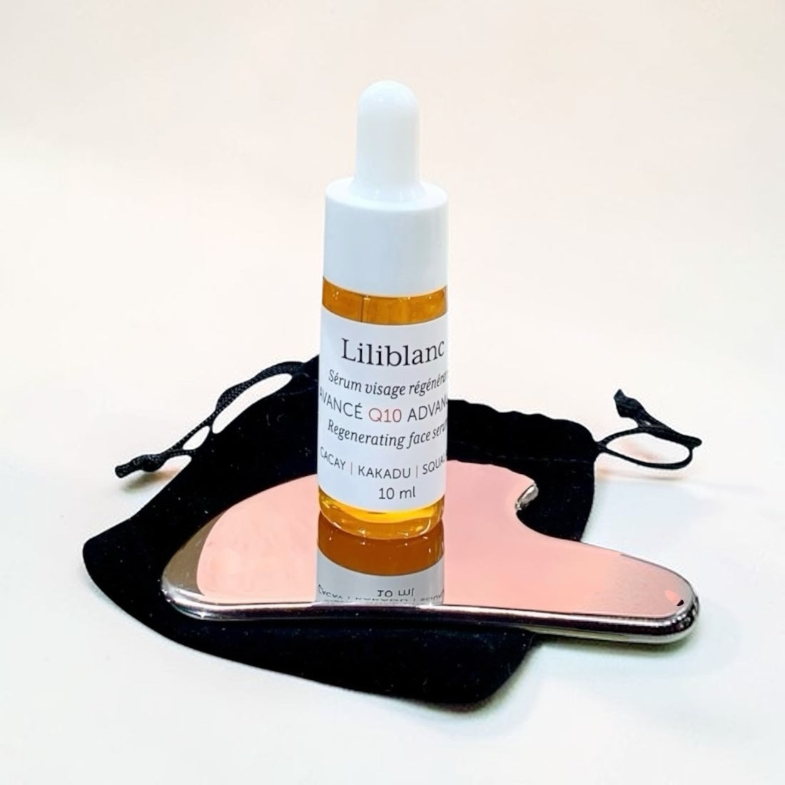 Ensemble sérum visage Q10 & Gua Sha