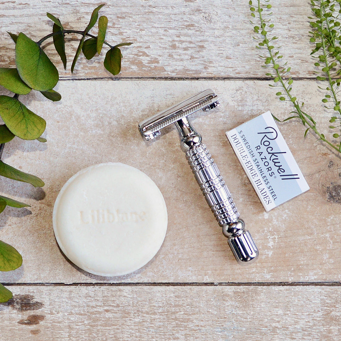 Duo - Barre à rasage & Rasoir en acier