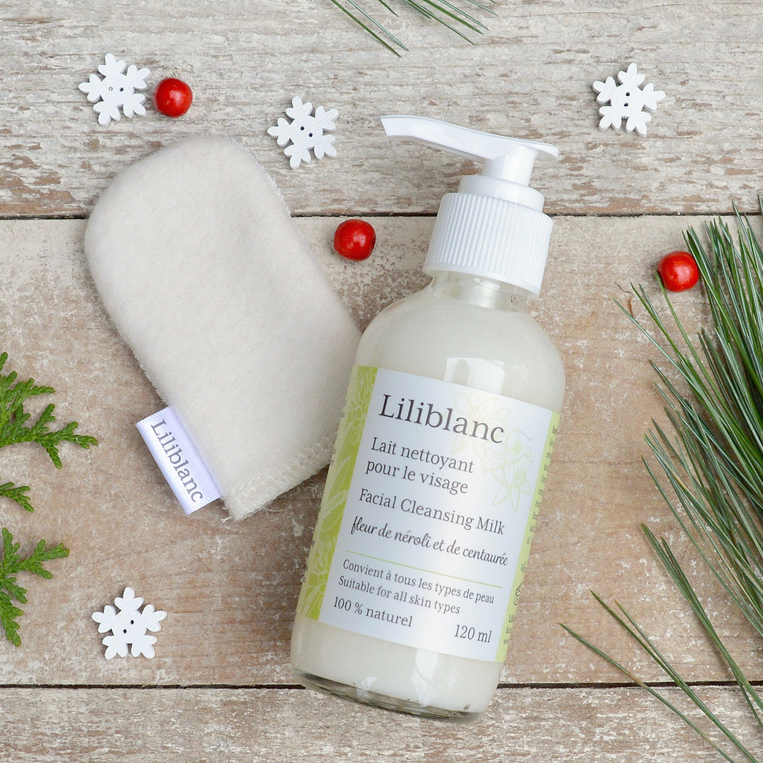 Ensemble - Lait nettoyant pour le visage & mini-mitaine