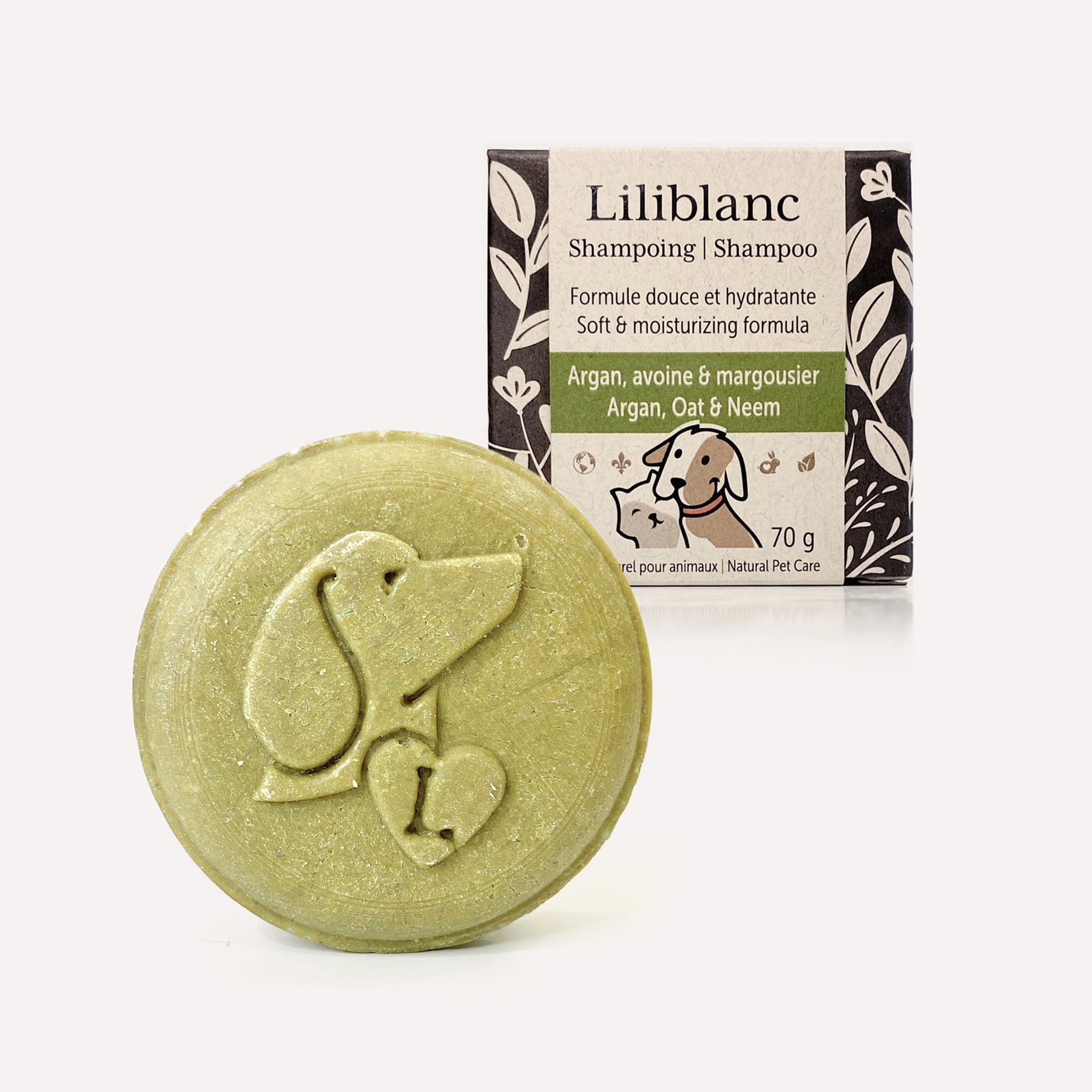 Pet shampoo bar