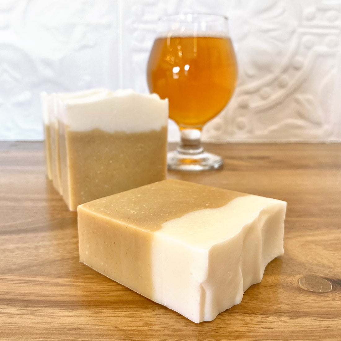 Natural beer soap